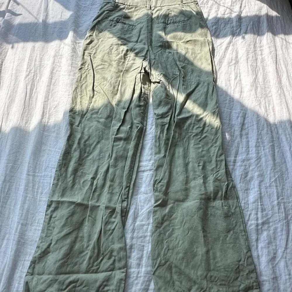 Green linen pants from wilfred